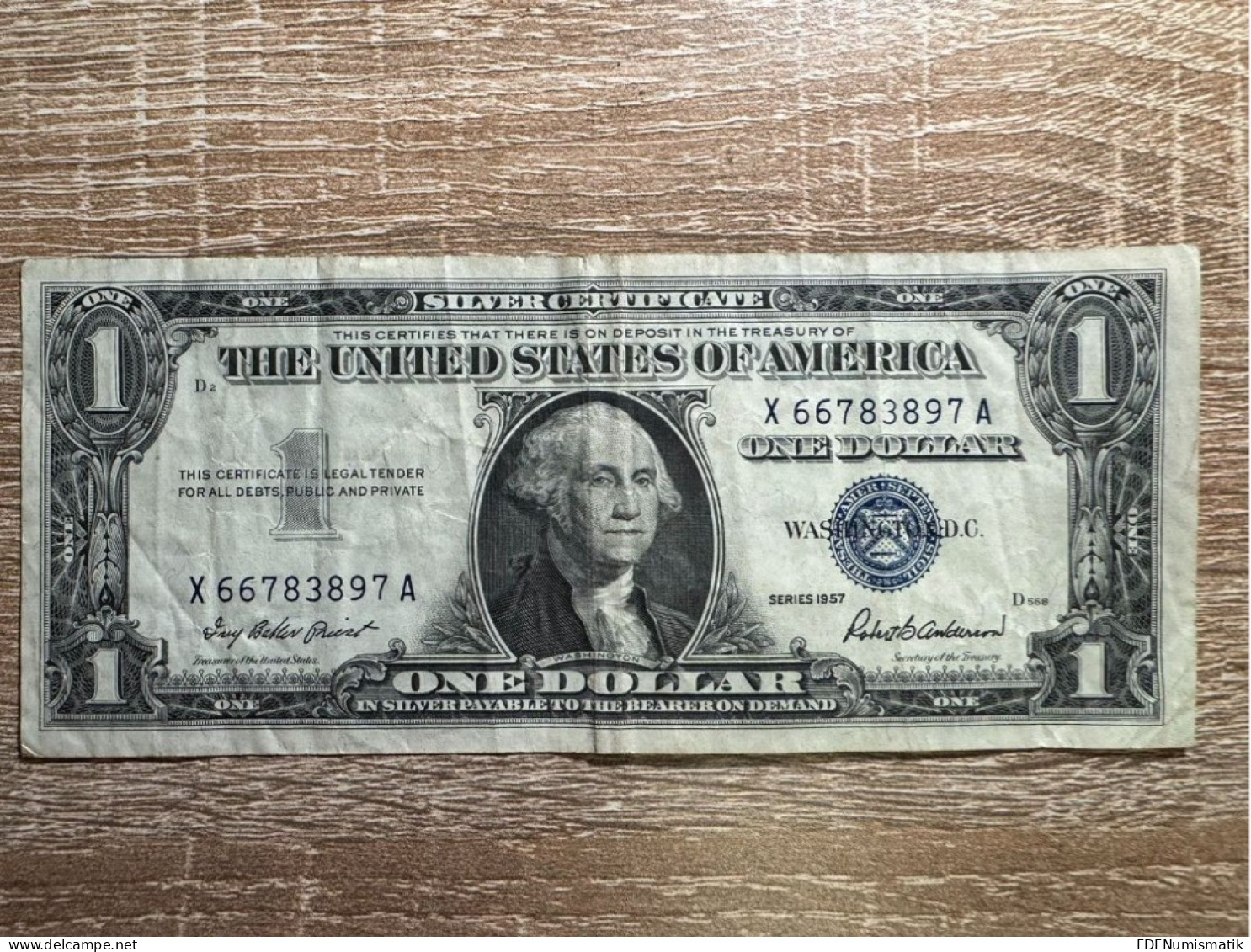 USA. 1 Dollar Silver Certificate ，VF Condition，1957 - Silver Certificates – Títulos Plata (1928-1957)