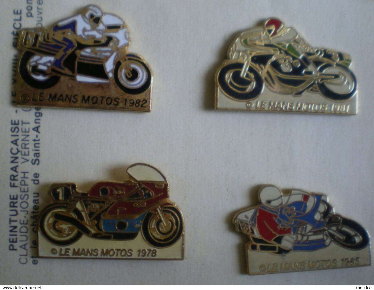 PIN'S  MOTOS  Le Mans, Lot De 4 Pièces Années 1985, 1978, 1981. 1982. - Motorbikes
