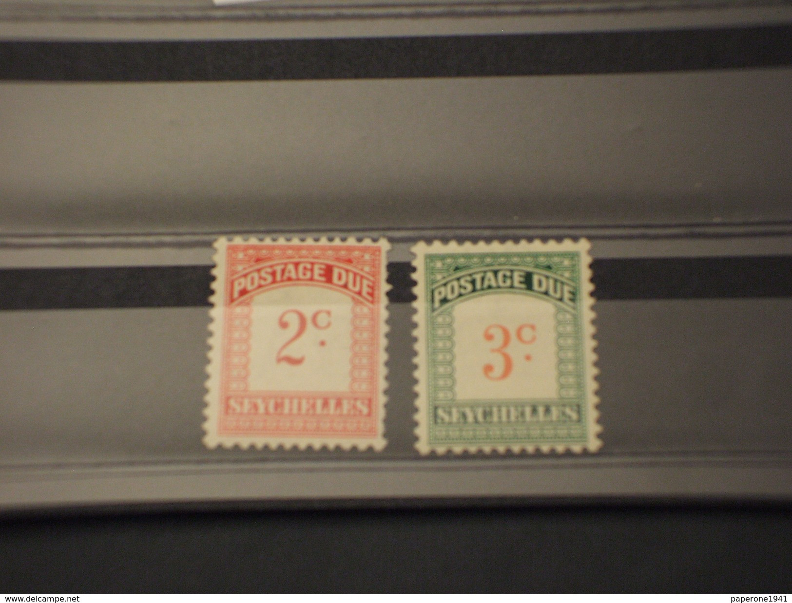 SEYCHELLES - TASSE - 1964/5 CIFRA  2 VALORI - NUOVI(++) - Seychellen (...-1976)