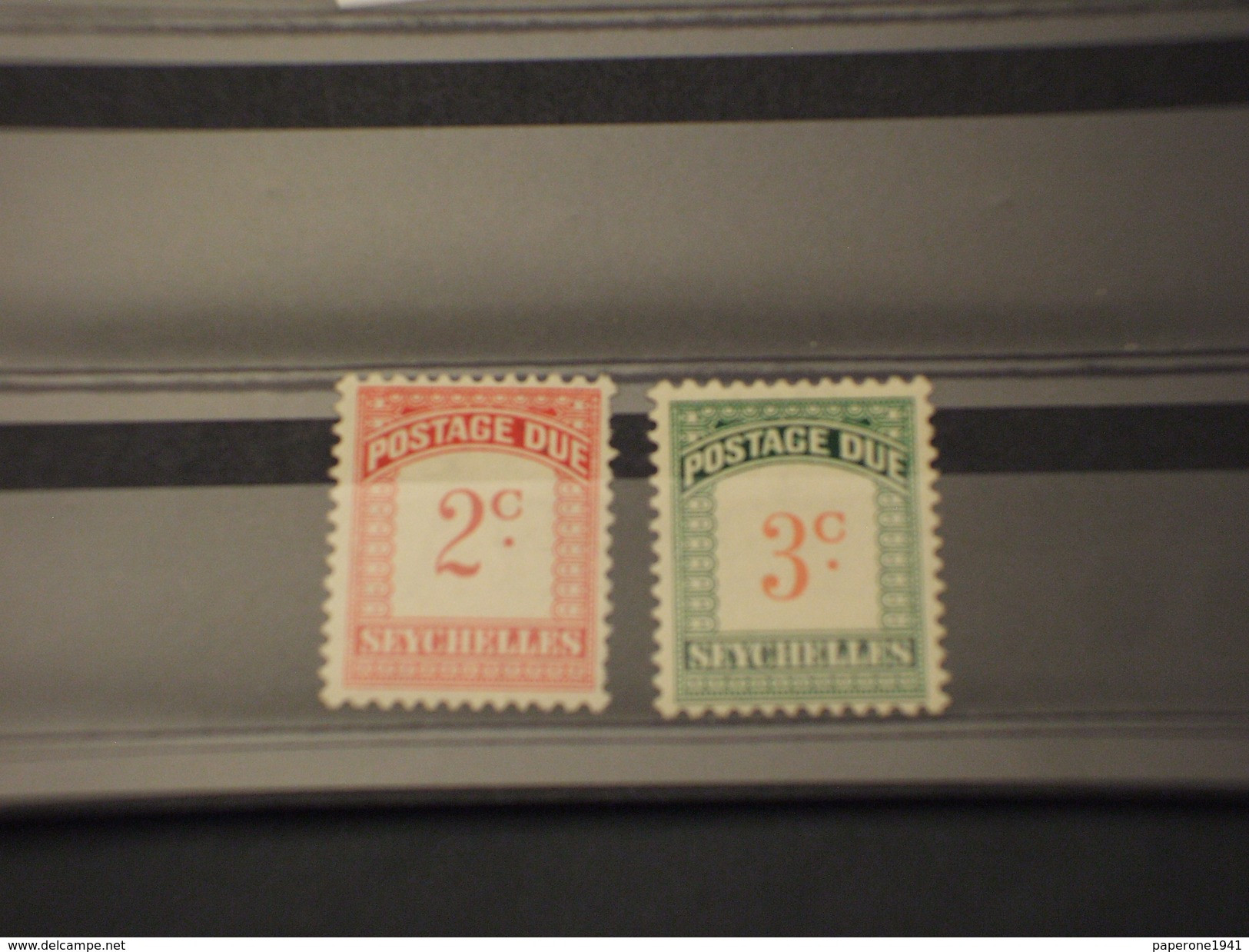 SEYCHELLES - TASSE - 1964/5 CIFRA  2 VALORI - NUOVI(++) - Seychelles (...-1976)