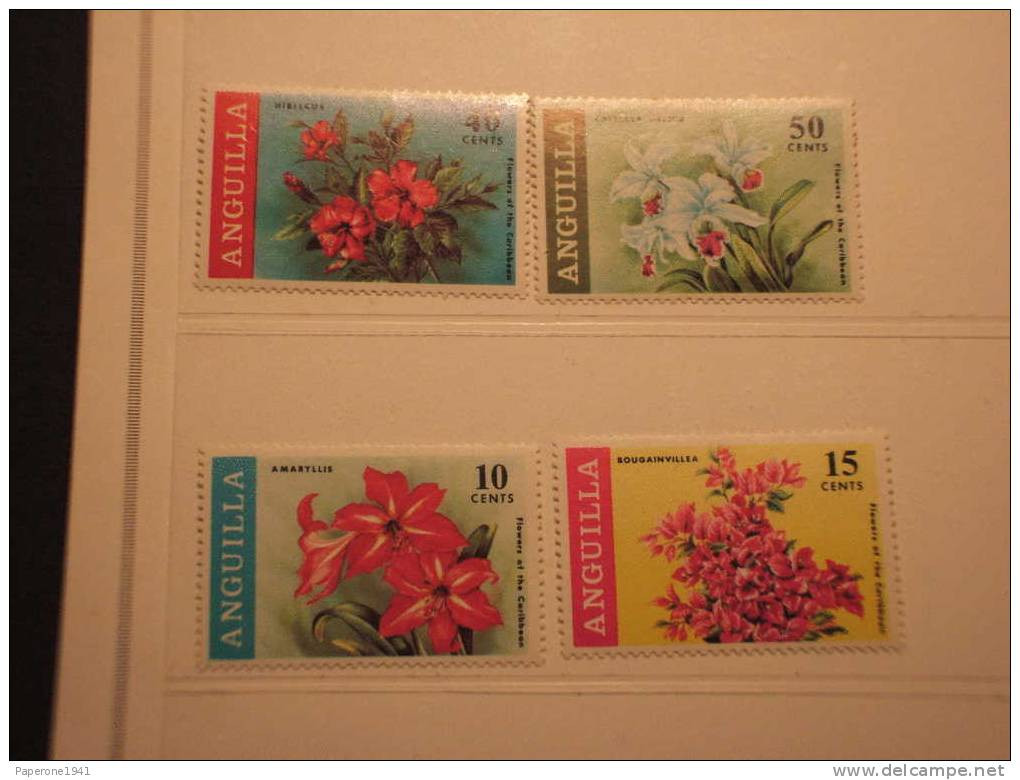 ANGUILLA-1969 FIORI 4v.-NUOVI(++)-TEMATICHE - Anguilla (1968-...)