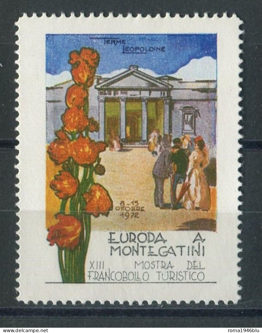 1972 EUROPA A MONTECATINI XIII MOSTRA FRANCOBOLLO TURISTICO - Erinnophilie