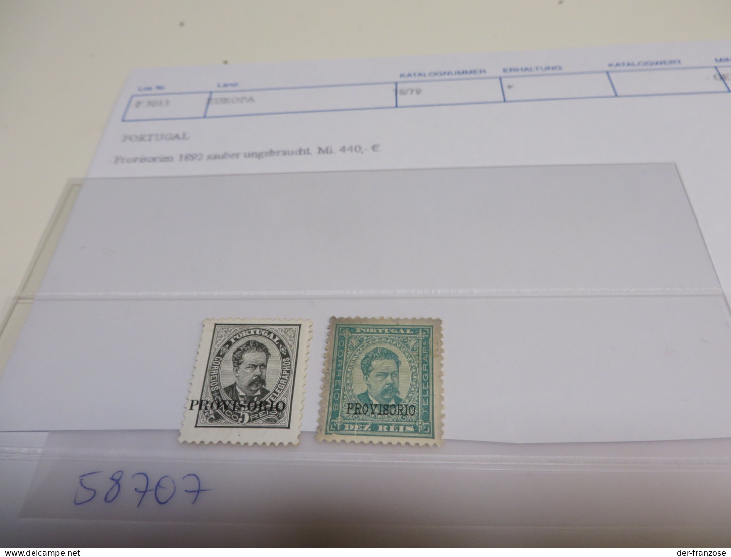 PORTUGAL  1892  * /  Marken  Sauber Ungebraucht  * /   Mi,Nr,  78 / 78  Mi.  Mi.  440,00 €. - Unused Stamps