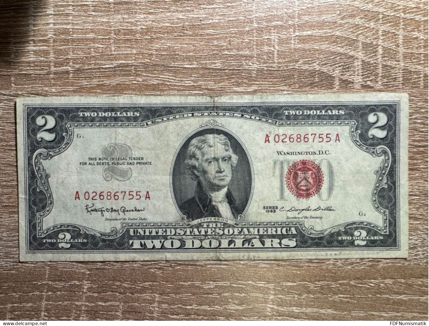 USA. 2  Dollars United States Note ，VF Condition，1963 - Billets Des États-Unis (1928-1953)