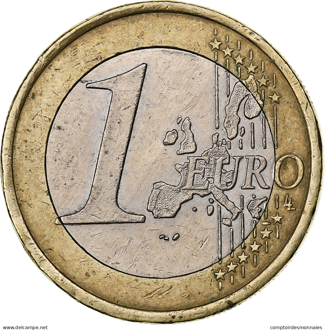 Union Européenne, 1 Euro, Error Double Reverse Side, Bimétallique, TTB - Abarten Und Kuriositäten