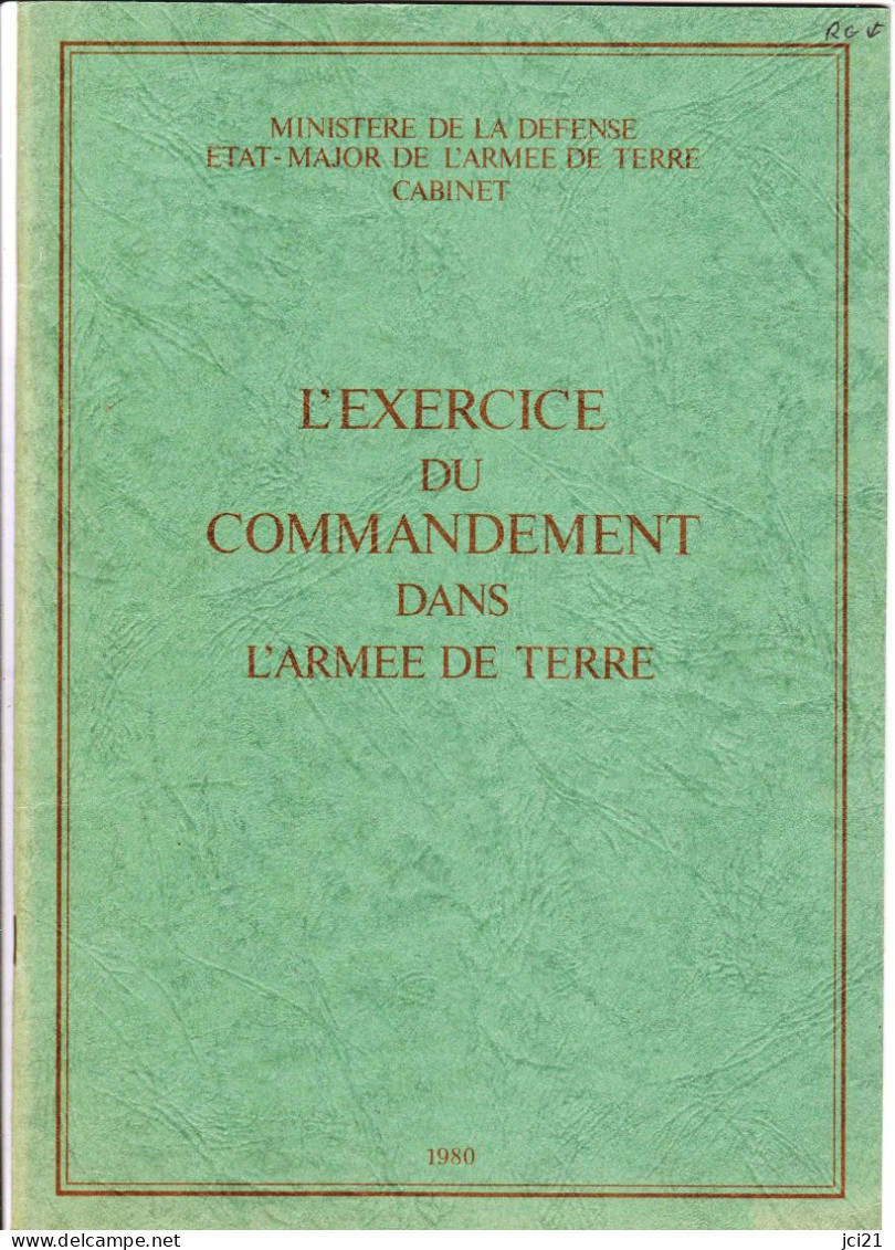 " EXERCICE DU COMMANDEMENT DANS L'ARMEE DE TERRE- 1980 "_m377 - Frans