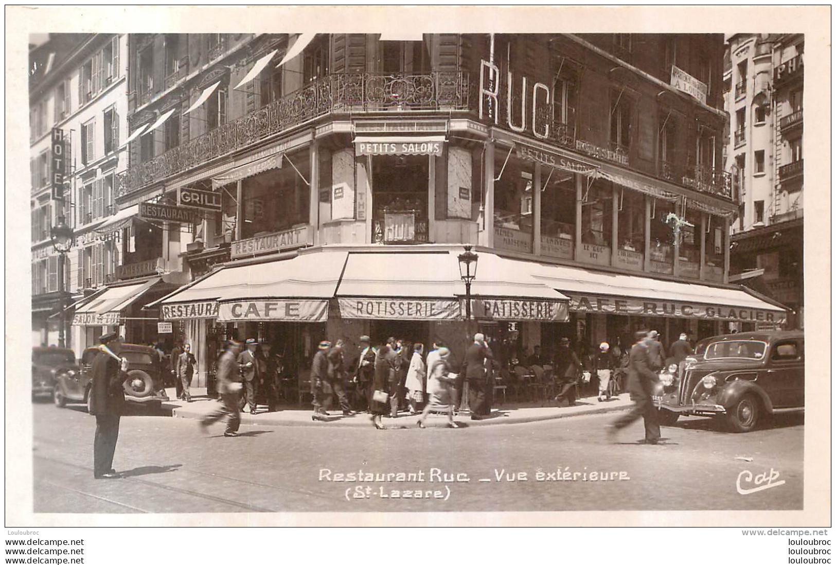 PARIS  RESTAURANT RUC  VUE EXTERIEURE ST LAZARE - Arrondissement: 08