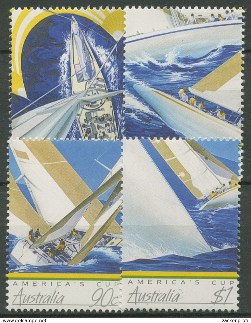 Australien 1987 Segelregatta Um Den America's Cup 1015/18 Postfrisch - Mint Stamps