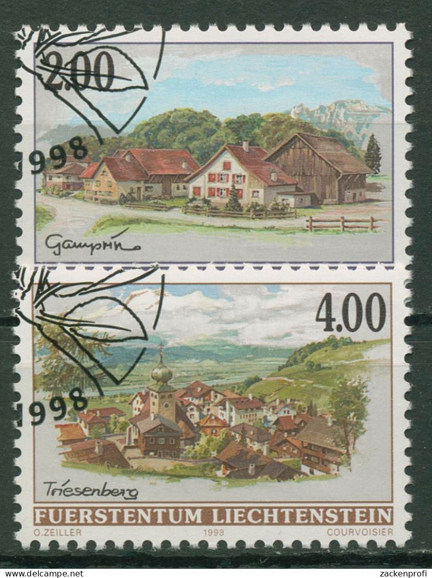 Liechtenstein 1998 Dorfansichten 1177/78 Gestempelt - Gebraucht