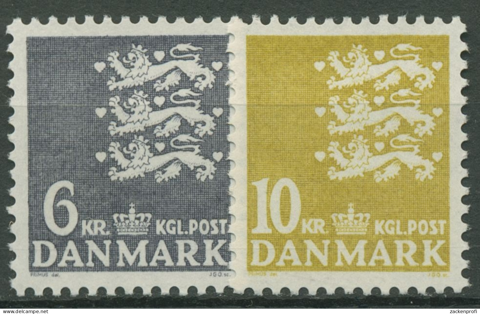 Dänemark 1976 Kleines Reichswappen 625/26 Postfrisch - Ongebruikt