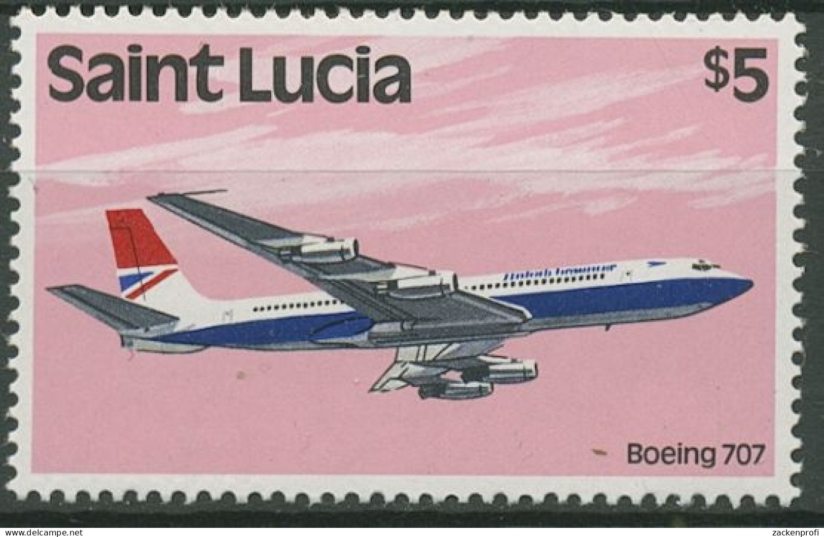 St. Lucia 1980 Flugzeug Boeing 707 512 X Postfrisch - St.Lucia (1979-...)