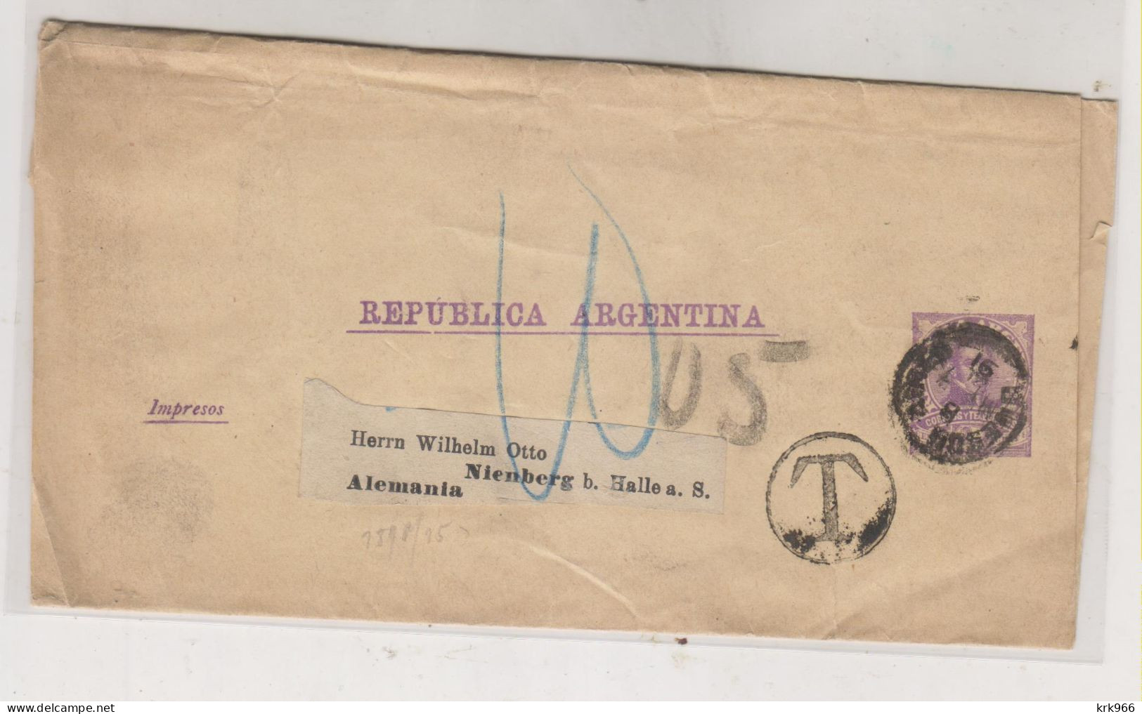 ARGENTINA   Newspaper  Stationery Wrapper To Germany - Entiers Postaux