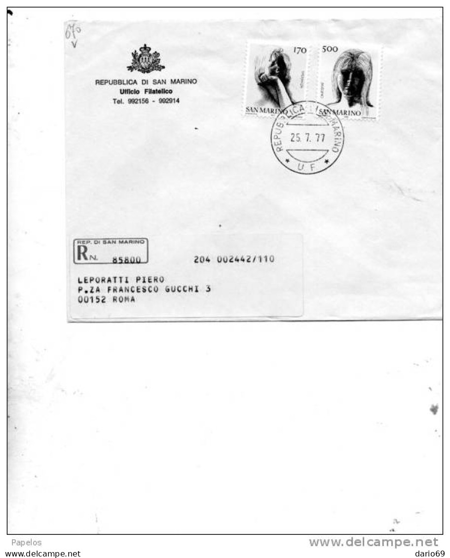 1977 LETTERA - Storia Postale