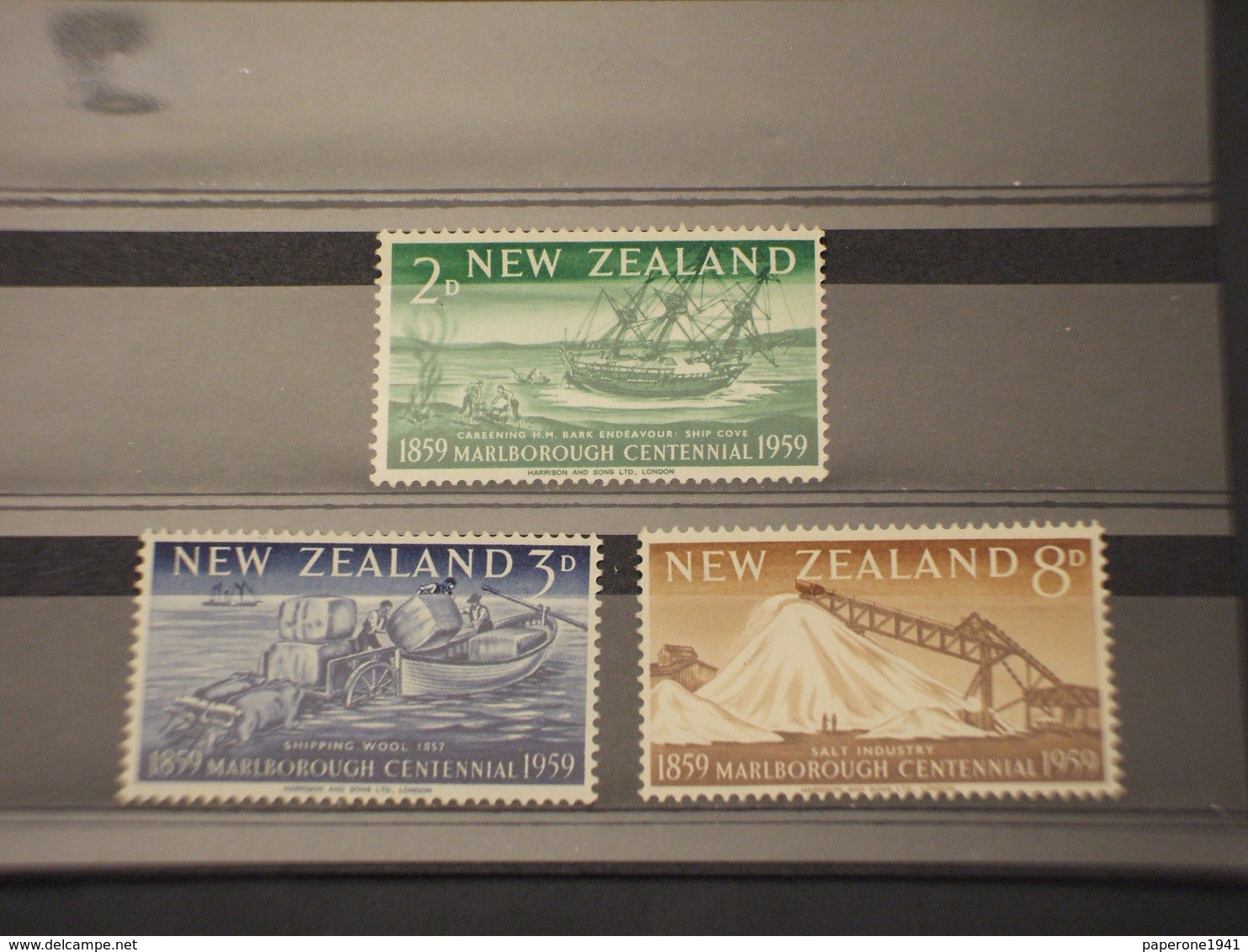 NUOVA ZELANDA - 1959 LAVORO 3  VALORI - NUOVI(++) - Unused Stamps