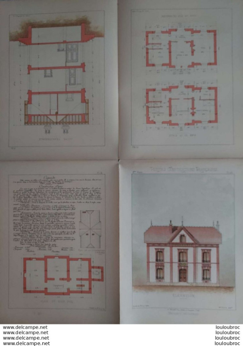 PETITES CONSTRUCTIONS FRANCAISES PL. 49 A 52  EDIT. THEZARD MAISON D'INDUSTRIEL - Architecture
