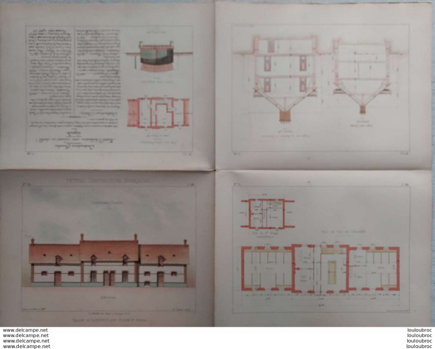 PETITES CONSTRUCTIONS FRANCAISES PL. 29 A 32   EDIT. THEZARD MAISON DE CULTIVATEUR AVEC ECURIE ET ETABLE - Architektur