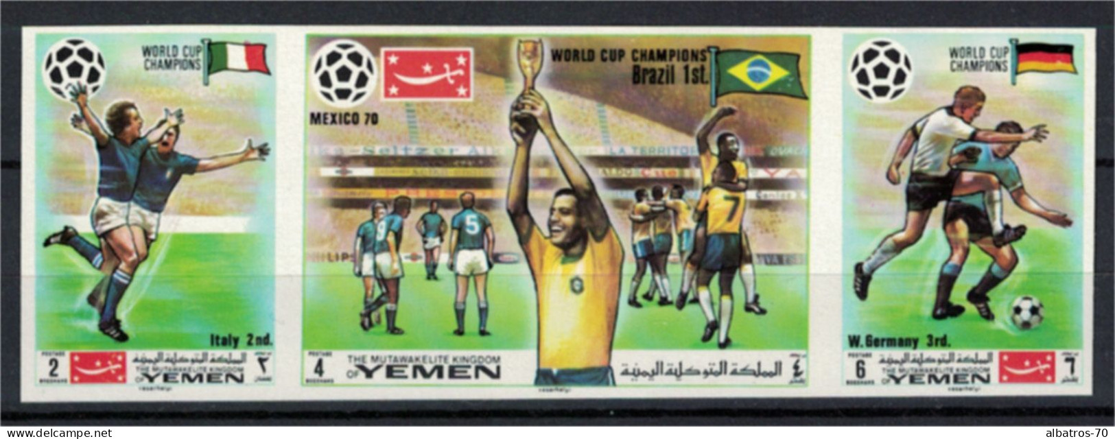 Yemen (Kingdom) 1970 _ Winner Of Football World Cup - Mexico '70 _ Imperforated MNH ** - 1970 – Mexico