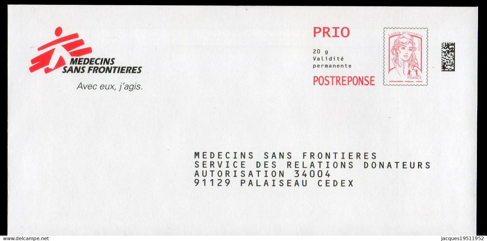 NJ-140 - Ciappa (PRIO) - Médecins Sans Frontières - N° 122034 - Prêts-à-poster:Answer/Ciappa-Kavena