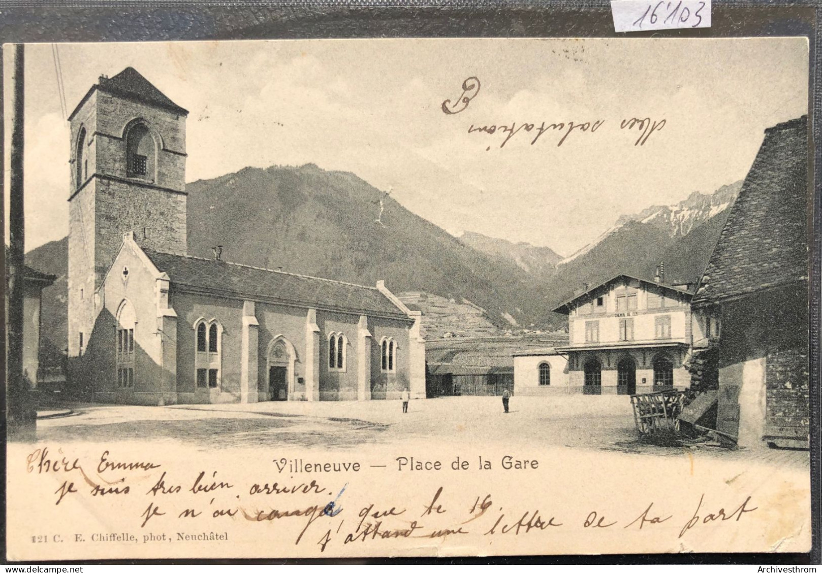 Villeneuve - Place De La Gare Vers 1904 (16'103) - Villeneuve