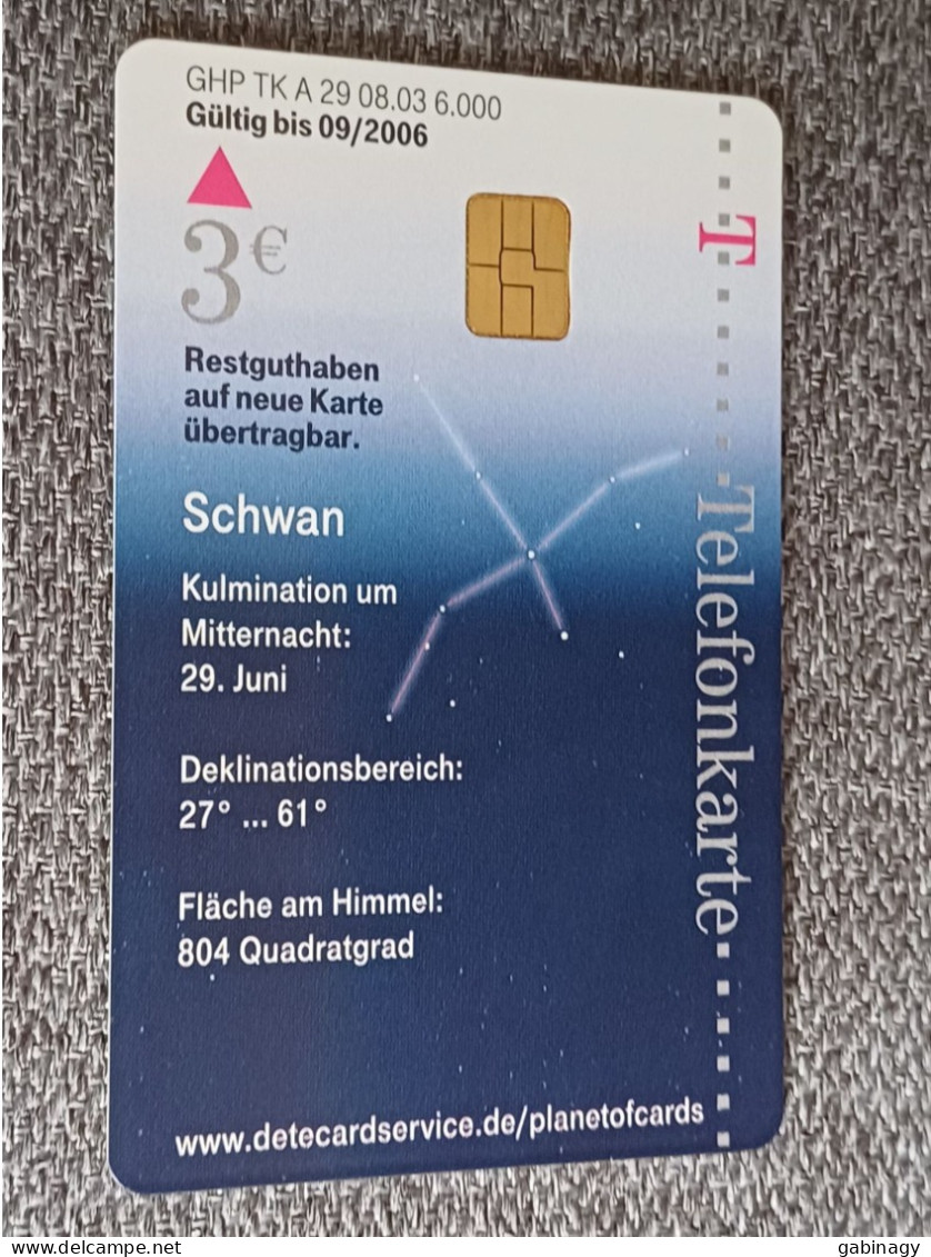 GERMANY-1073 - A 29 - Sternbilder 10 - Schwan / Cygnus - ASTRONOMY - 6.000ex. - A + AD-Series : Publicitarias De Telekom AG Alemania