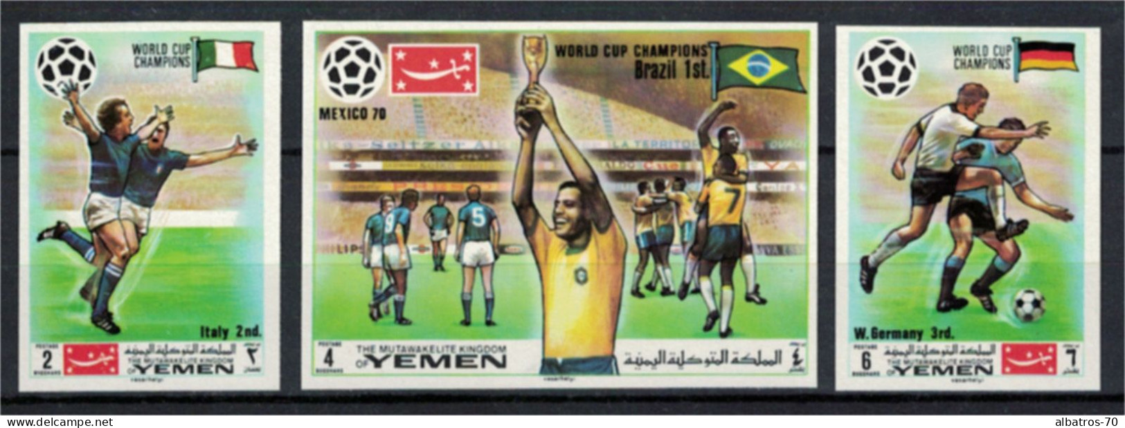Yemen (Kingdom) 1970 _ Winner Of Football World Cup - Mexico '70 _ Imperforated MNH ** - 1970 – Mexico