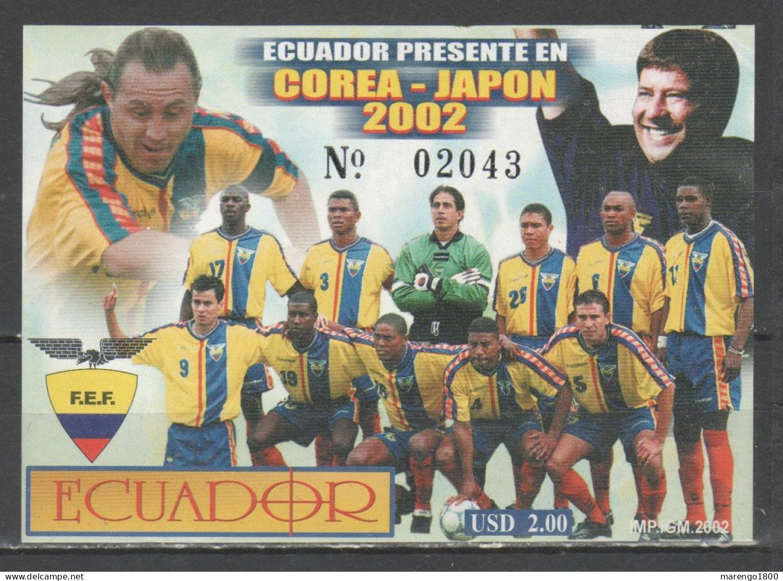 Ecuador 2002 - Calcio Bf           (g9566) - 2002 – Corea Del Sud / Giappone