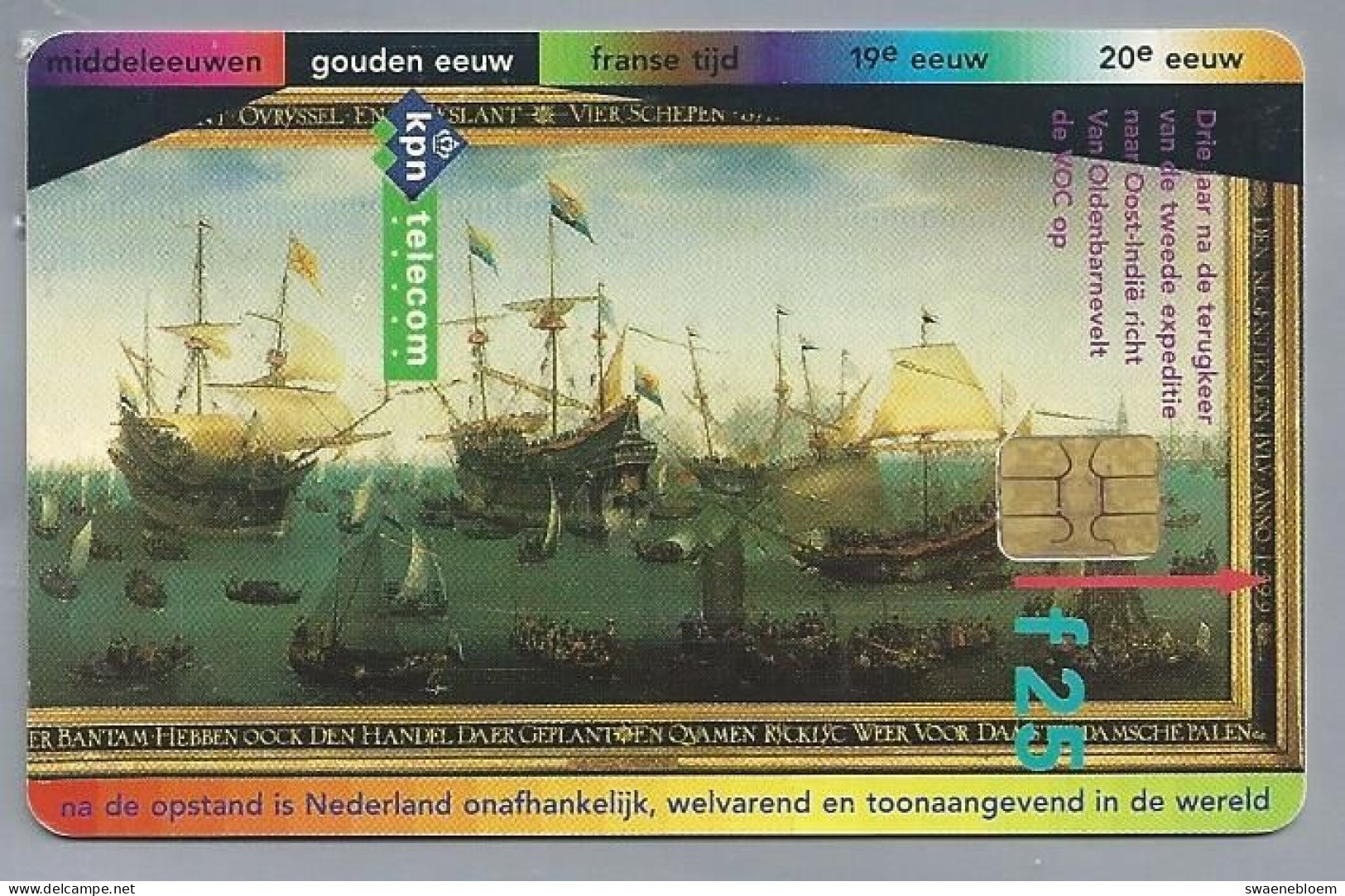 Telefoonkaart.- Nederland. PTT Telecom. 25 Gulden. Johan Van Oldenbarnevelt. - Públicas