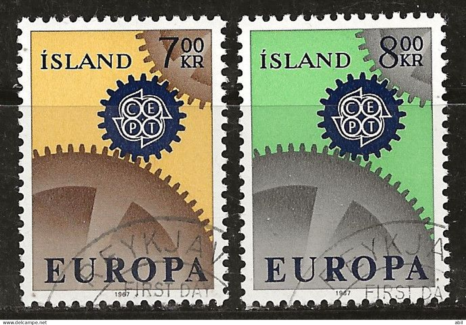 Islande 1967 N° Y&T : 364 Et 365 Obl. - Gebruikt