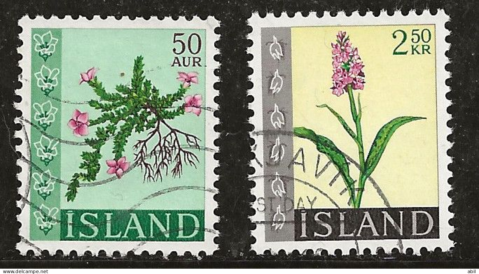 Islande 1968 N° Y&T : 370 Et 371 Obl. - Oblitérés