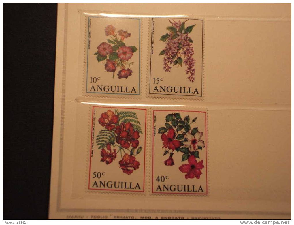 ANGUILLA-1970 FIORI 4v.-NUOVI(++)-TEMATICHE - Anguilla (1968-...)