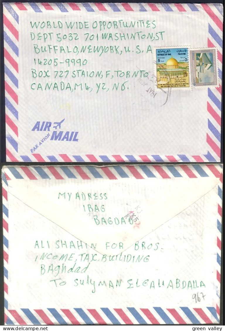 Iraq Cover Addressed To Buffalo, N.Y. And Toronto !!!!! ( A90 967) - Iraq
