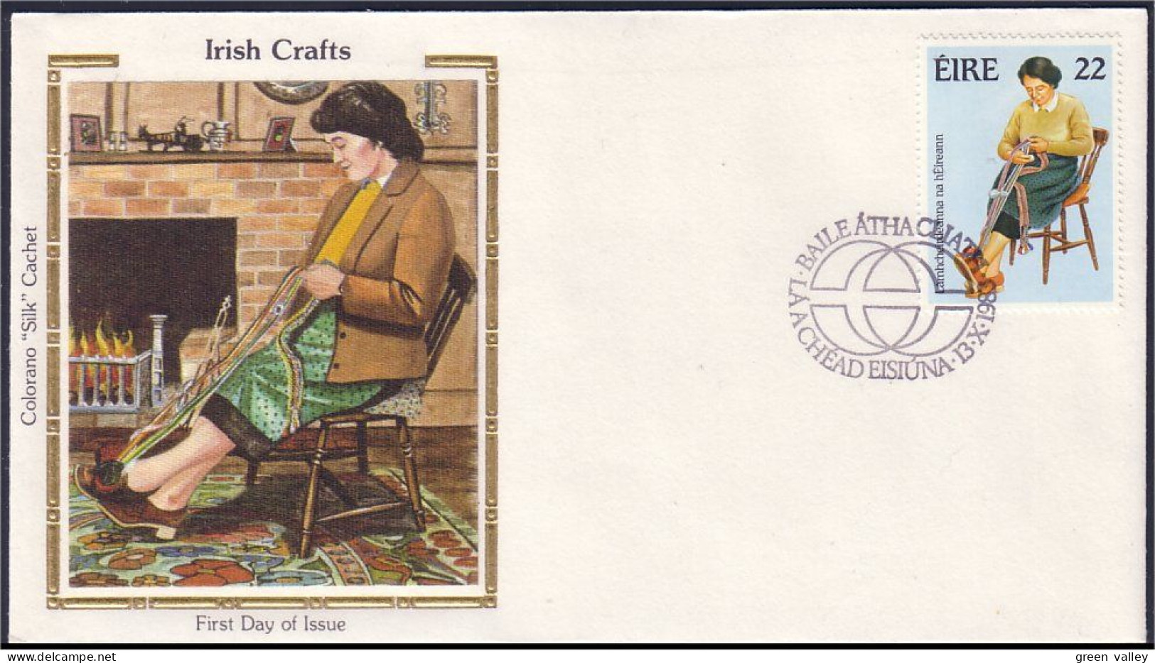 Ireland Eire Irish Crafts Belt Threading FDC Cover Silk Cachet ( A90 992) - Autres & Non Classés