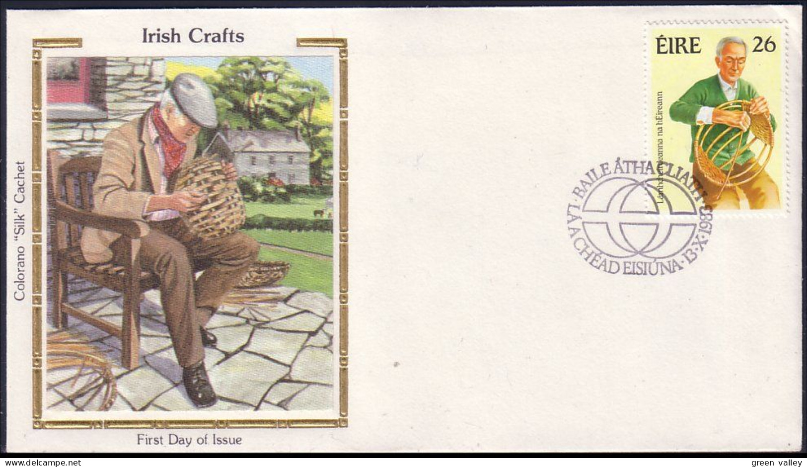Ireland Eire Irish Crafts Basket Weaving FDC Cover Silk Cachet ( A90 993) - Autres & Non Classés
