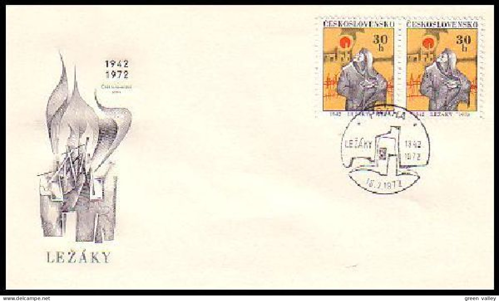 Hitler Ordered A Bloody Crackdown, And Lezaky Was Singled Out For Punishment FDC Cover ( A90 751a) - Jewish