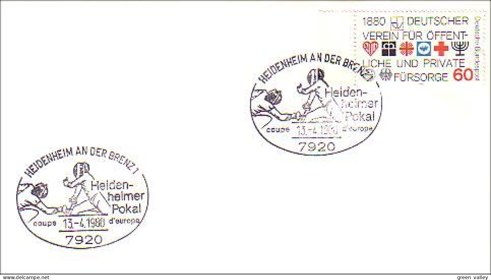 Heidenhiem An Der Brenz Coupe D'europe Escrime Europa Pokal Red Cross Stamp Croix Rouge ( A90 675) - Schermen