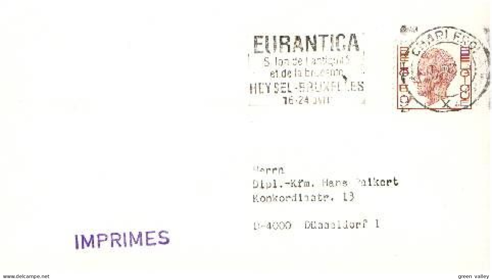 Enveloppe 1983 Charleroi EURANTICA Salon De L'antiquité Et De La Brocante HEYSEL-BRUXELLES ( A90 608) - Targhette