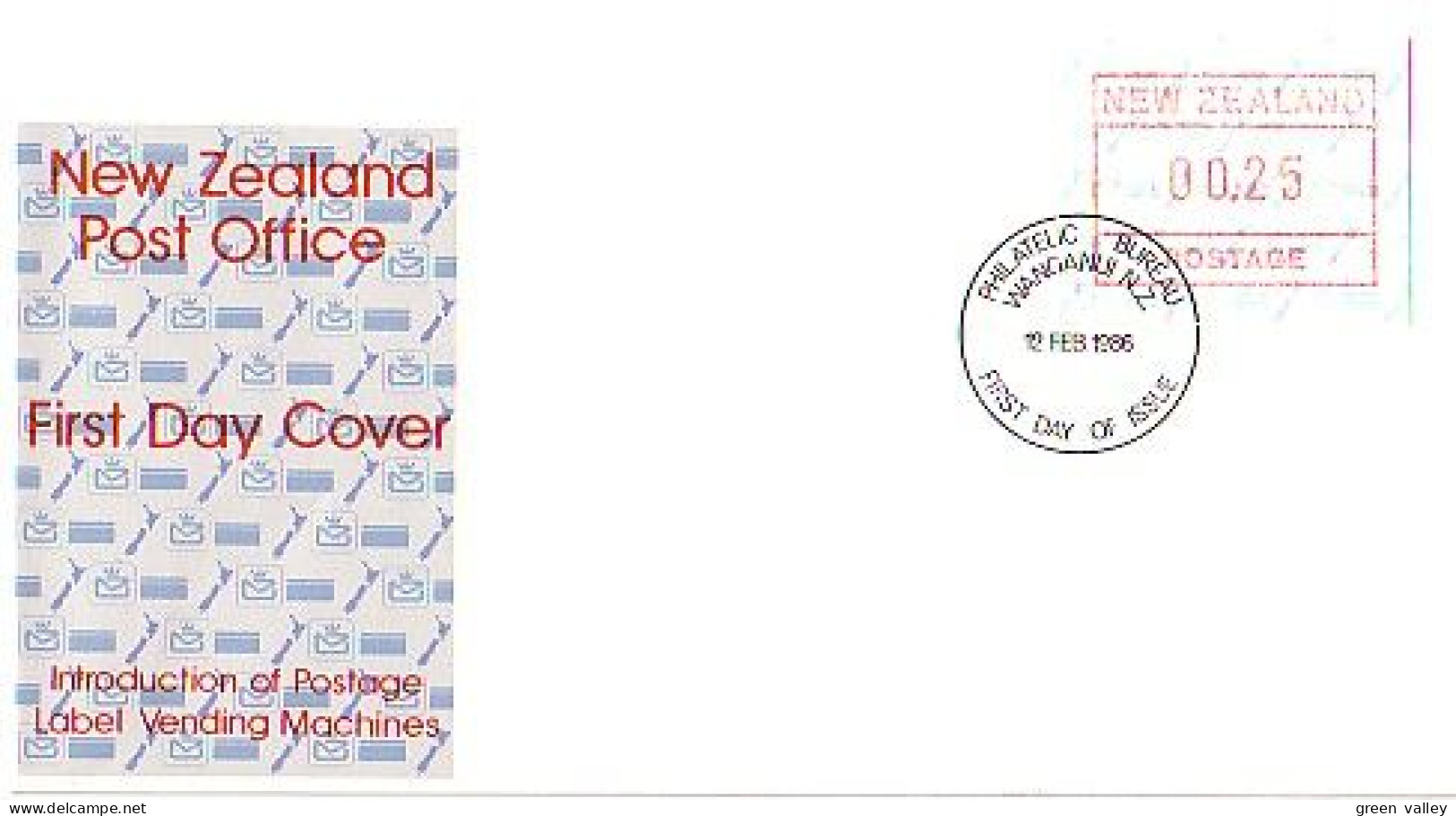 N-Z Frama Introduction Of Postage Label Vending Machines FDC Cover ( A90 567) - Vignette [ATM]