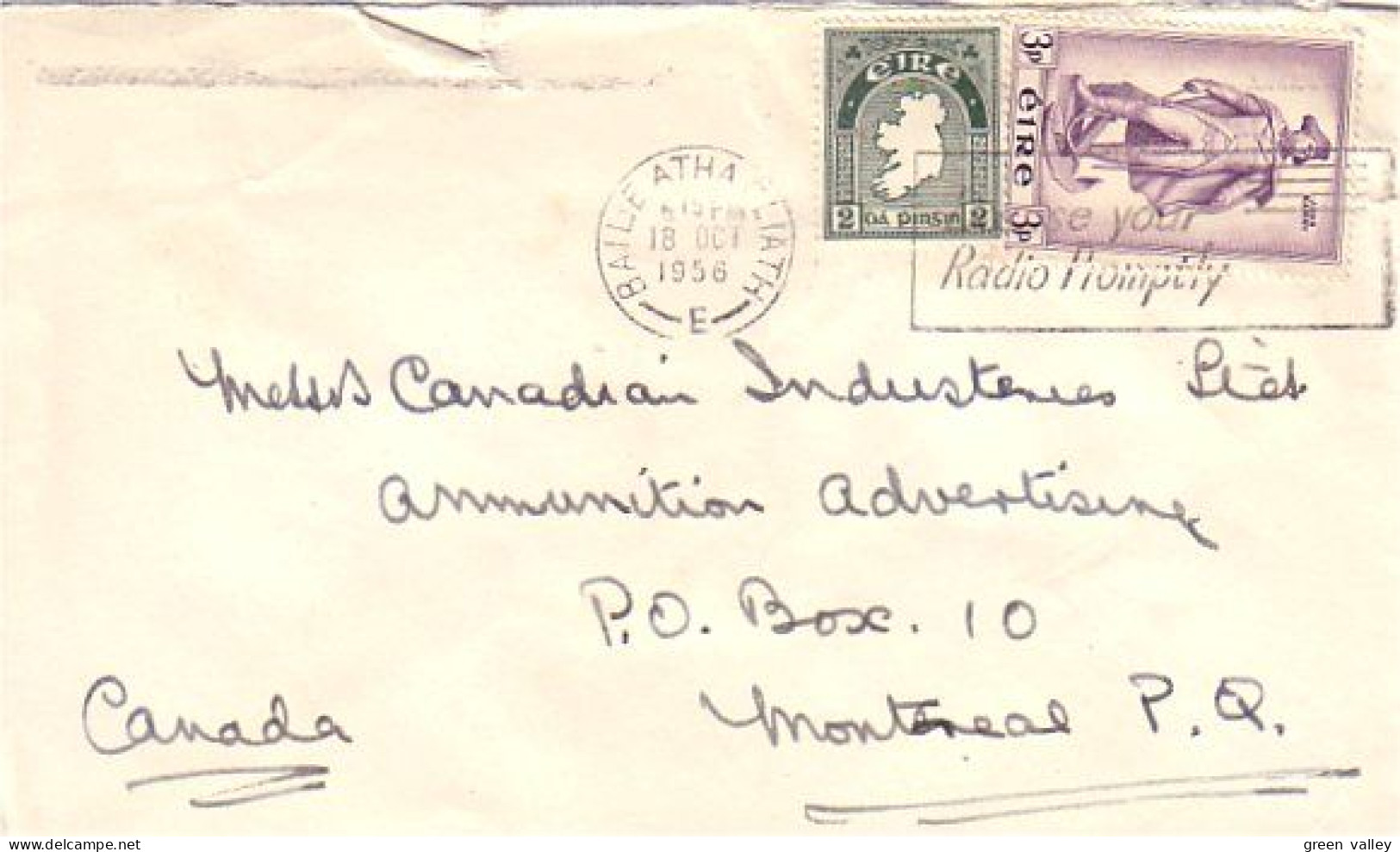 Ireland Eire 1956 Cover To Canada ( A90 518) - Autres & Non Classés