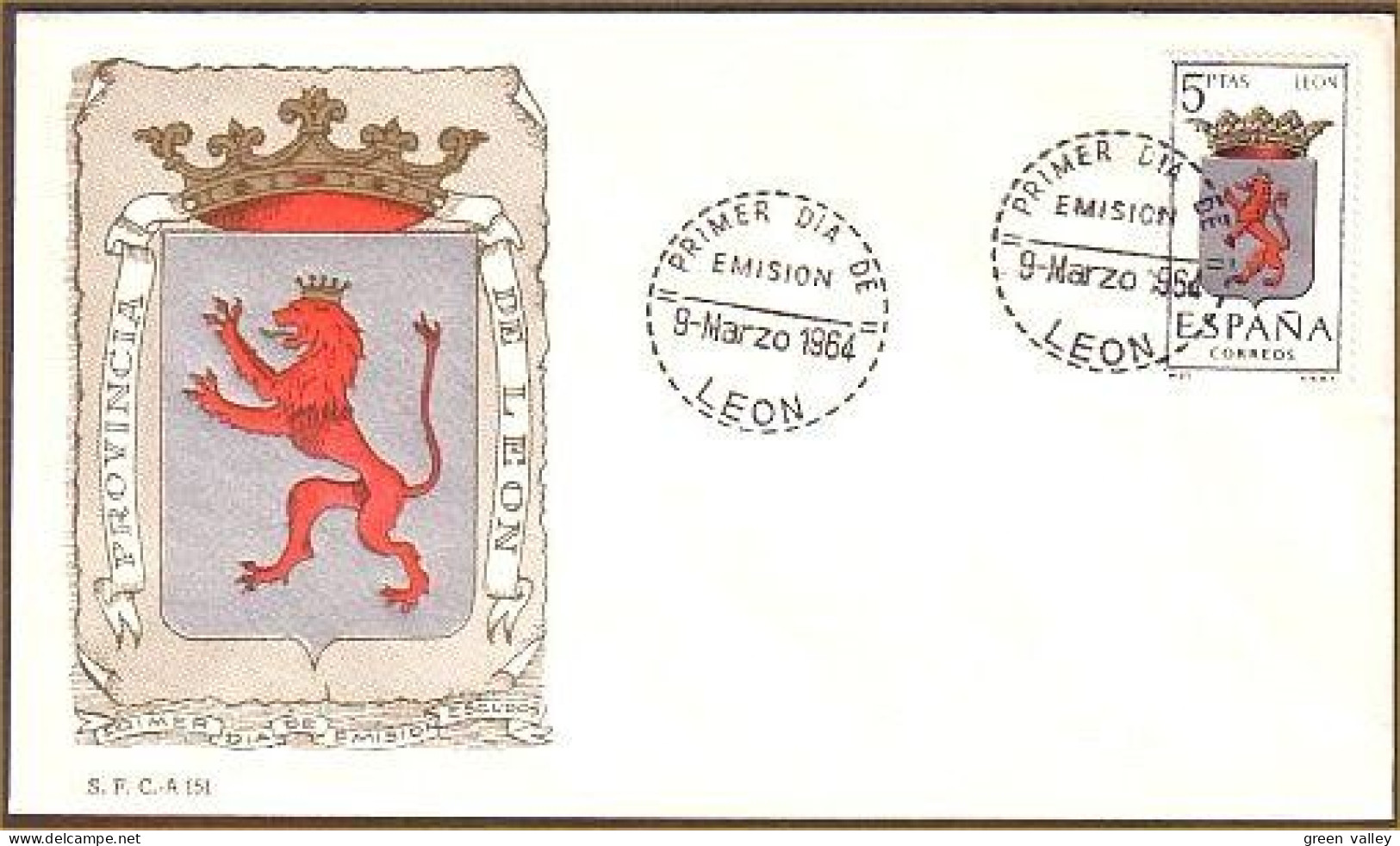 Espana Armoiries Lion FDC Cover ( A90 426) - Briefe U. Dokumente