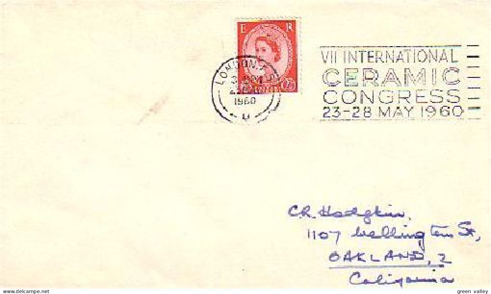 G-B Int'l Ceramic Congress 1960 FDC Cover To USA ( A90 303) - Porcelana