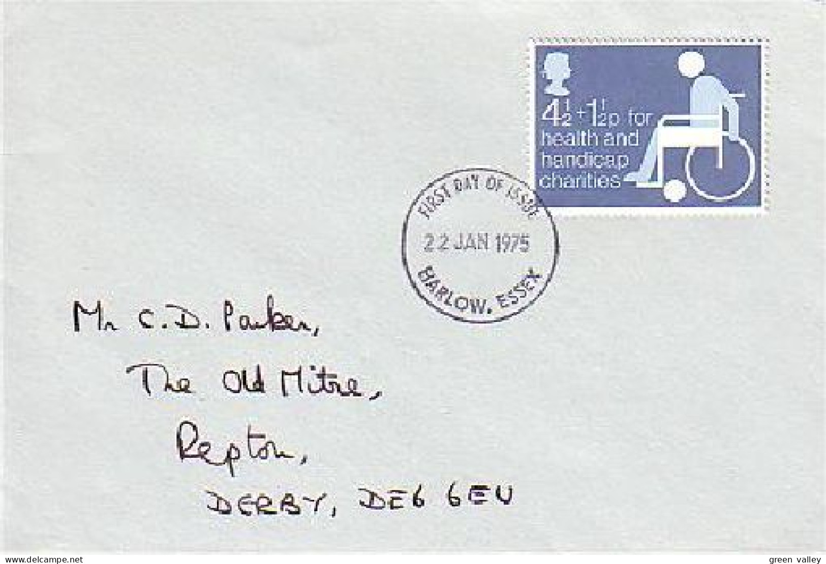 G-B Semi-postal Stamp Handicap People FDC Cover ( A90 294) - Behinderungen