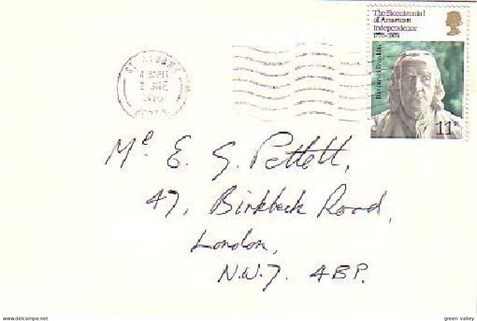 G-B USA Independence FDC Cover To USA ( A90 289) - Unabhängigkeit USA