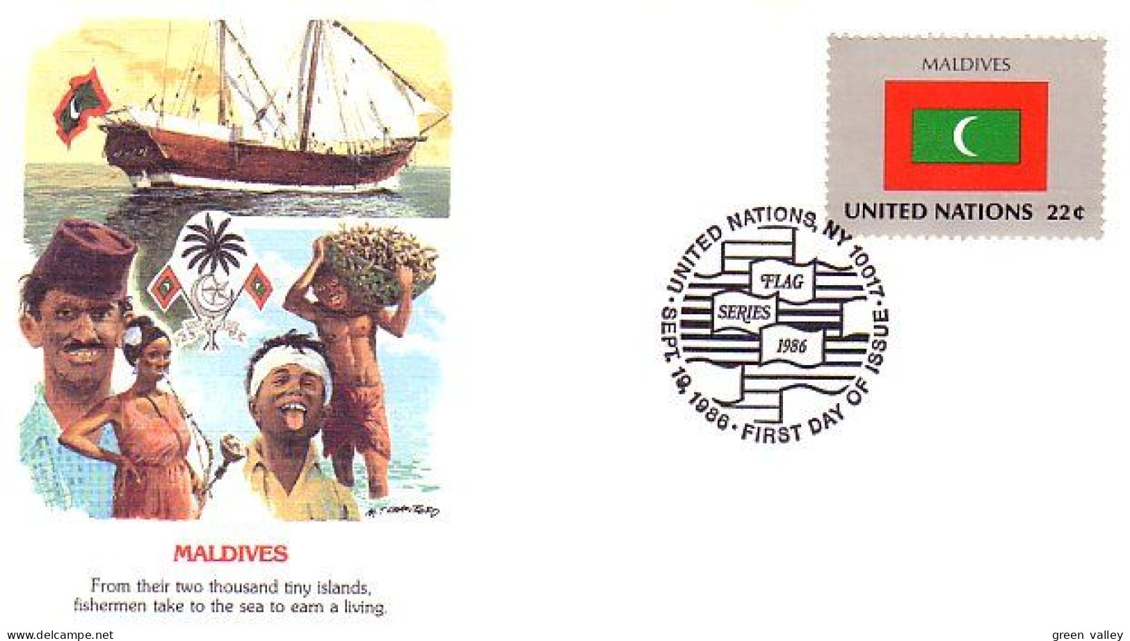 Maldives Flag Drapeau Fishermen FDC Cover ( A90 198) - Sobres