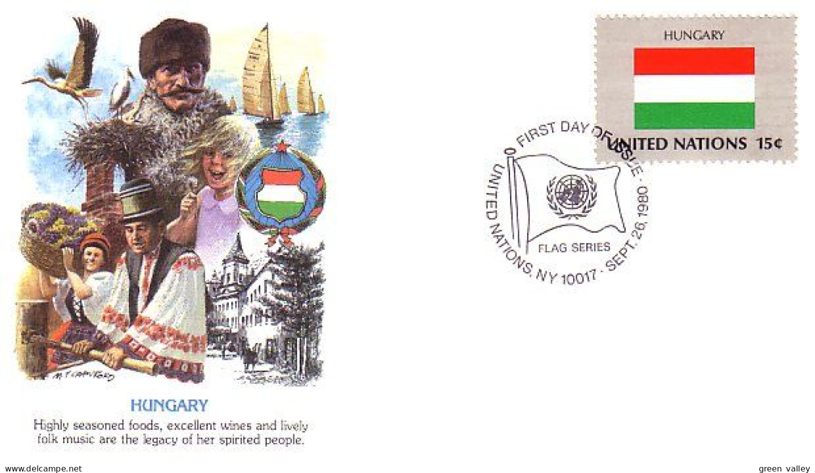 Hungary Flag Drapeau Cigogne Stark FDC Cover ( A90 177) - Covers