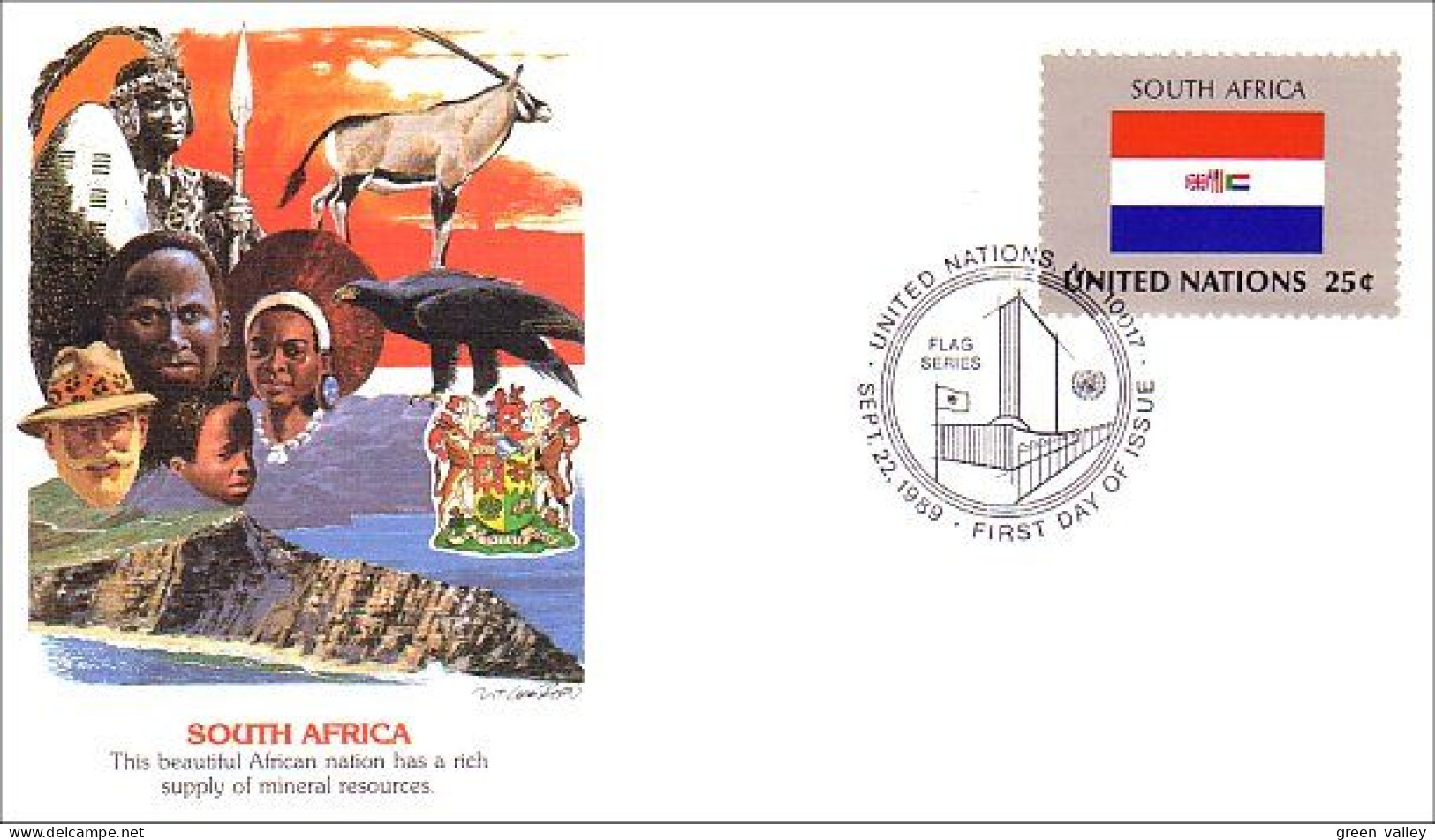 South Africa Flag Drapeau FDC Cover ( A90 224) - Enveloppes