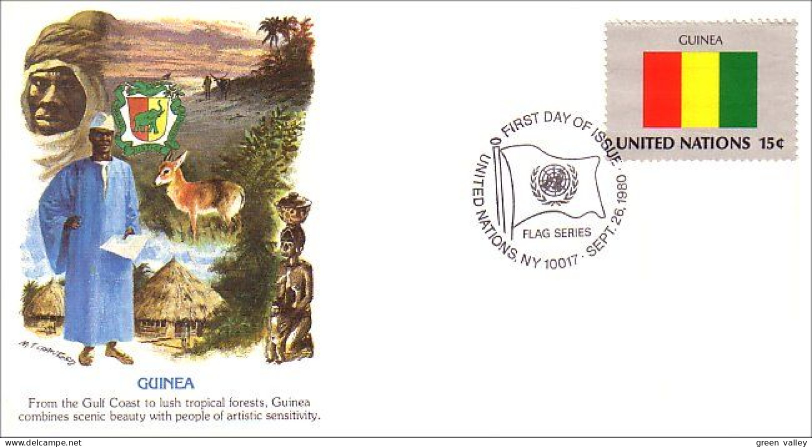 Guinea Flag Drapeau Tropical Forests FDC Cover ( A90 172) - Omslagen