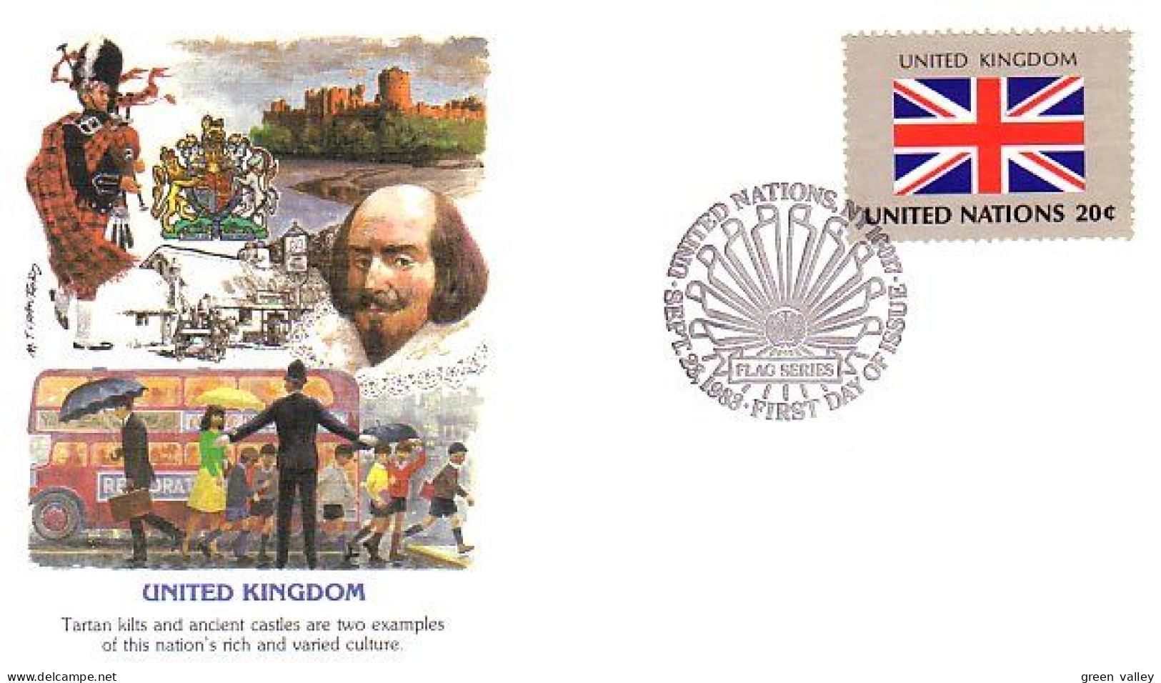 United Kingdom Flag Drapeau FDC Cover ( A90 168) - Omslagen