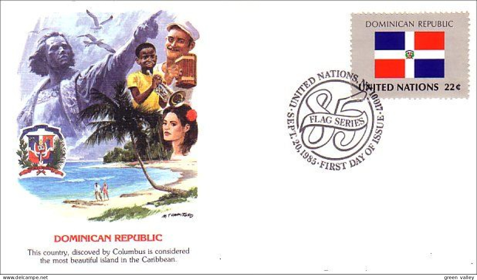 Dominican Republic Flag Drapeau FDC Cover ( A90 158) - Omslagen