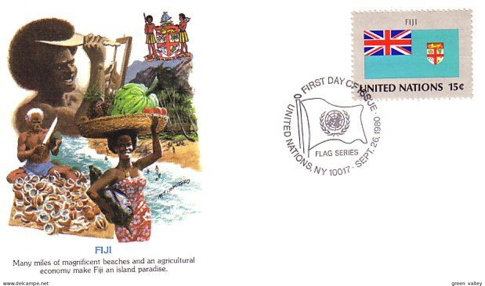 Fiji Flag Drapeau Shells Coquillages FDC Cover ( A90 161) - Buste