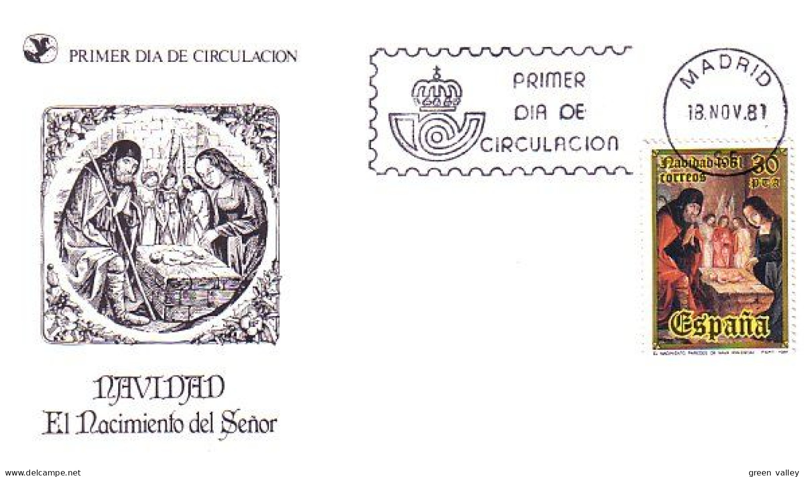 Espagne Navidad 1981 FDC Cover ( A90 111) - Religion